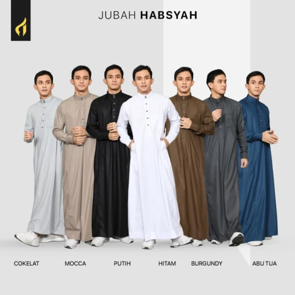 Al waleed moslem Jubah Exclusive Habsyah Lengan Panjang Hitam - Image 8