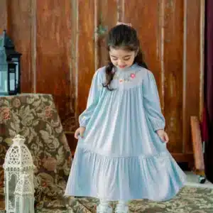 [HELLOMINI] 2-11T Az-Zura Dress Gamis Katun Anak Perempuan | Baju Lebaran Idul Fitri 2025 HMN22