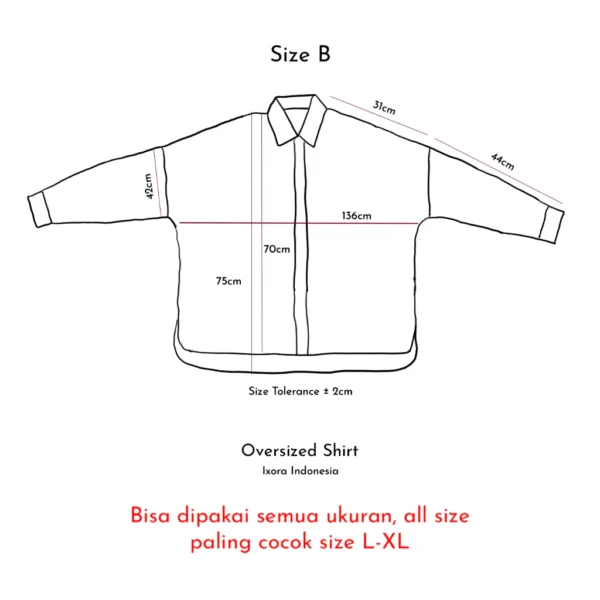 Ixora Odele Oversized Shirt - Kemeja Wanita Oversized - Image 4