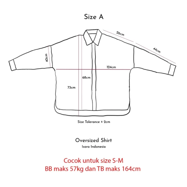 Ixora Odele Oversized Shirt - Kemeja Wanita Oversized - Image 5