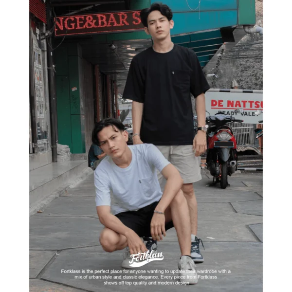 FortKlass Kaos Oversize KANTONG Kaos T-Shirt 24s Cowok Premium Katun Combed 24S unisex - Image 7