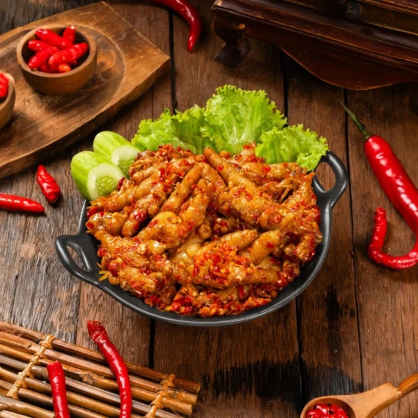 Oelek Ceker Emplok Mercon Tanpa Tulang / Ceker Mercon Pedas / Lauk Siap Saji / Makanan Instant Food / Lauk Sambal - Image 6