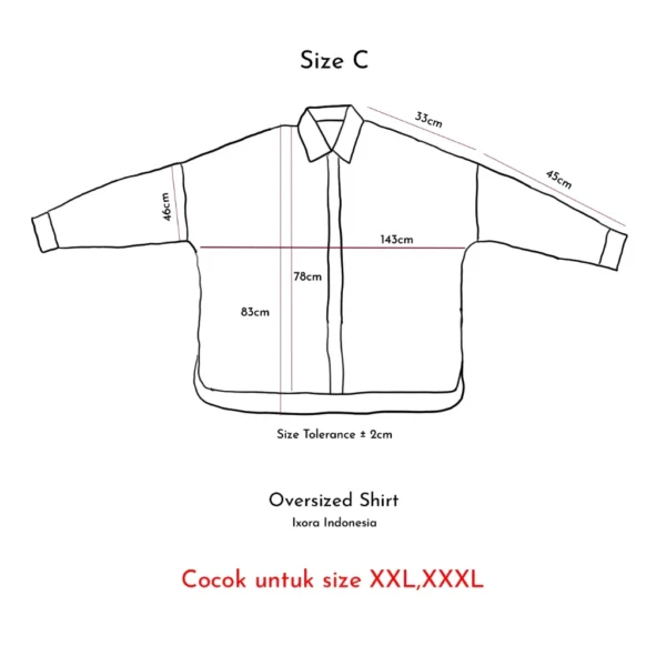 Ixora Odele Oversized Shirt - Kemeja Wanita Oversized - Image 8