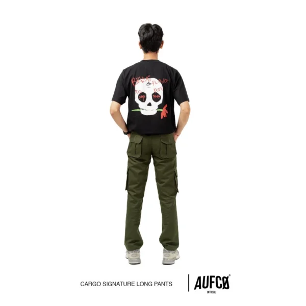 Celana Cargo Panjang AUFCO Slimfit Model GREEN ARMY - Image 3