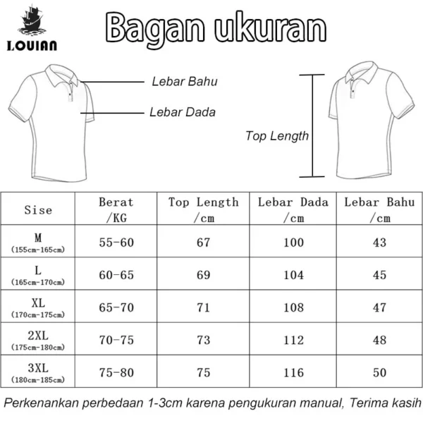 Loulan Kaos Kerah Polo Shirt Pria Kaos Oversize Pria kaos berkerah pria premium kaos berkerah pria - Image 3