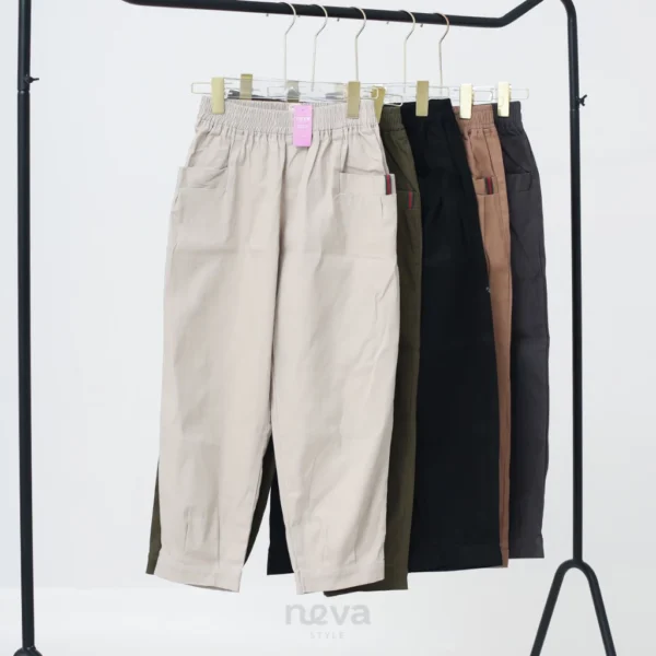 NEVA STYLE - Celana Jumbo Baggy Wanita Mera Pants Bahan Katun Twill Stretch Premium - Image 2