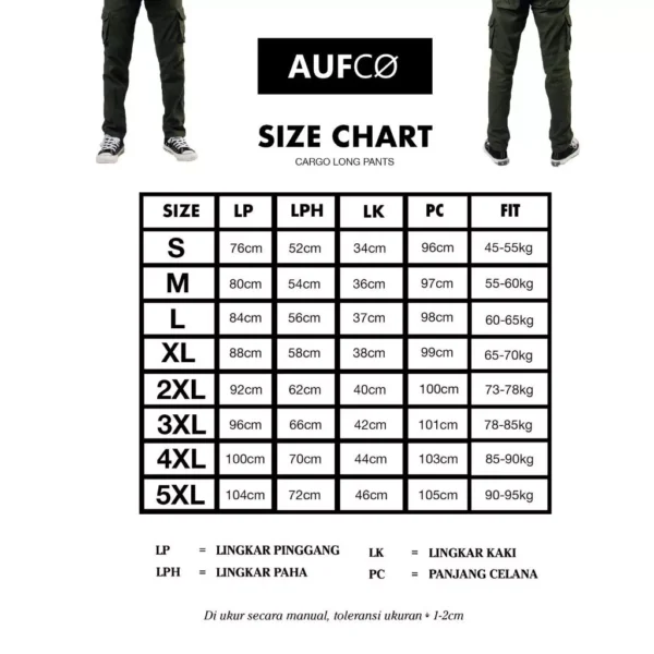 Celana Cargo Panjang AUFCO Slimfit Model GREEN ARMY - Image 5