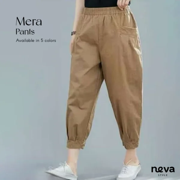 NEVA STYLE - Celana Jumbo Baggy Wanita Mera Pants Bahan Katun Twill Stretch Premium