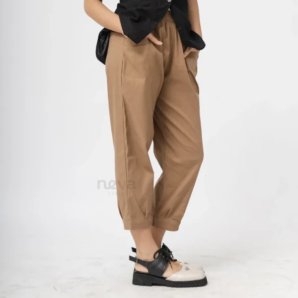 NEVA STYLE - Celana Jumbo Baggy Wanita Mera Pants Bahan Katun Twill Stretch Premium - Image 6