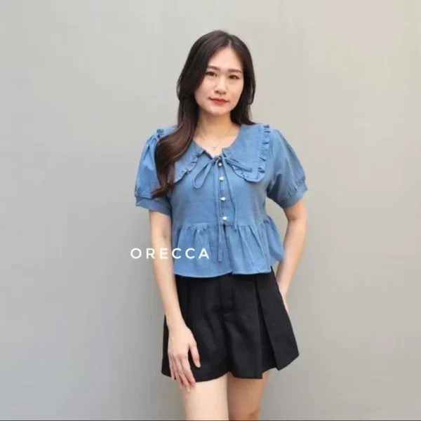 ORECCA - Yewon Top Atasan Tangan Pendek Wanita